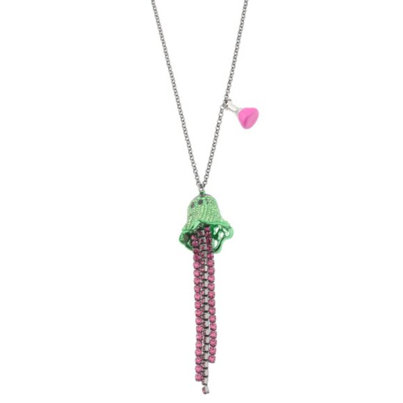 Betsey Johnson Jewelry - BETSEY JOHNSON Crystal Ghost Y Neck Necklace